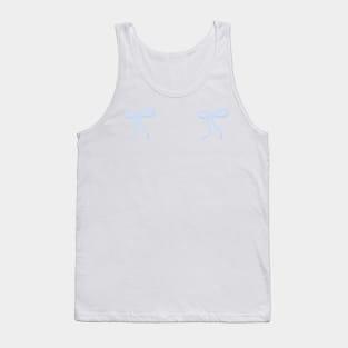 pair of cute Coquette baby blue ribbon bows repeating pattern seamless girly aesthetic this is me if you even care Tank Top